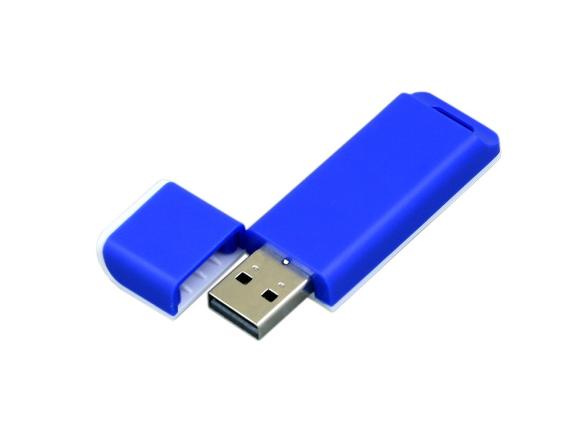 USB 2.0- флешка на 16 Гб с оригинальным двухцветным корпусом