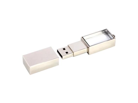 USB 2.0- флешка на 4 Гб кристалл в металле