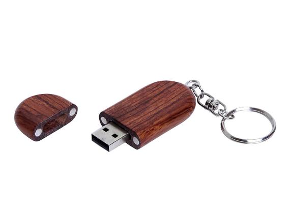 USB 3.0- флешка на 32 Гб овальной формы и колпачком с магнитом