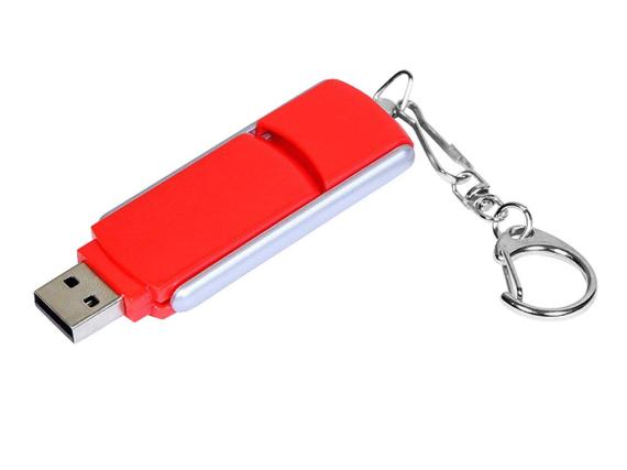 USB 3.0- флешка промо на 64 Гб с прямоугольной формы с выдвижным механизмом