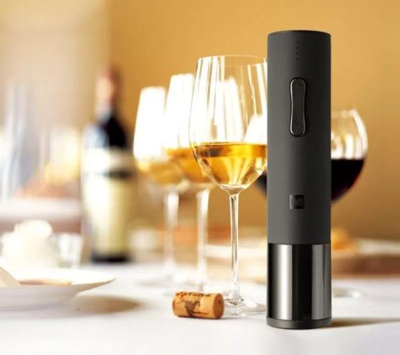 Электрический штопор Huo Hou Electric Wine Bottle Opener, черный