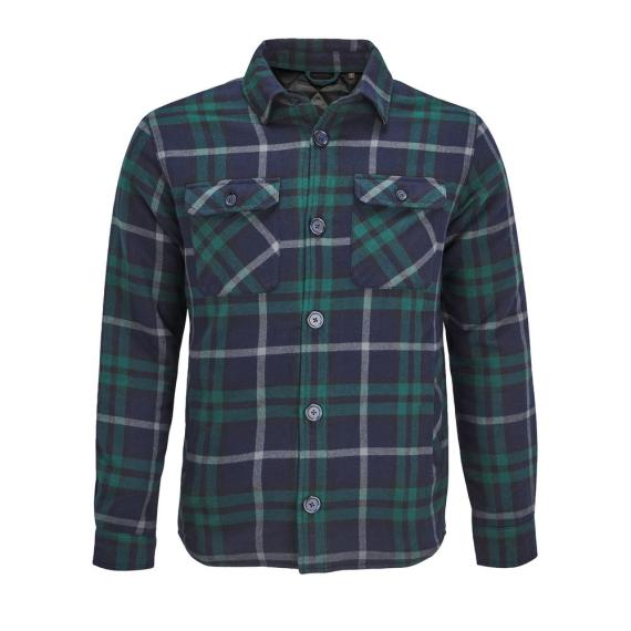 Куртка-рубашка оверсайз унисекс Noah, темно-зеленая, размер 2 (XL/XXL)