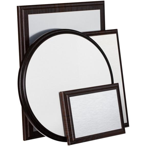 Плакетка Plaque, малая, вишня с серебристым шильдом