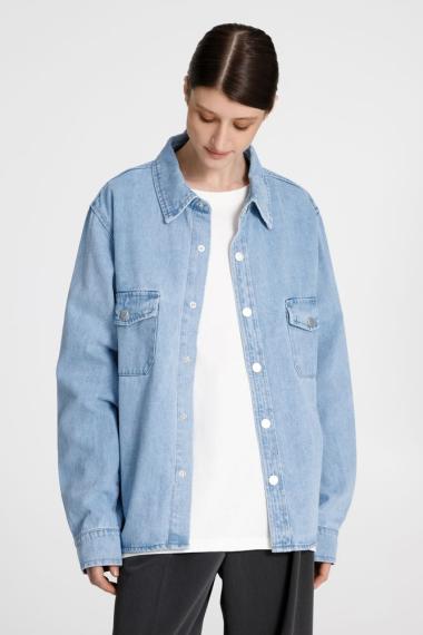 Куртка джинсовая O3, голубая, размер 3XL/4XL