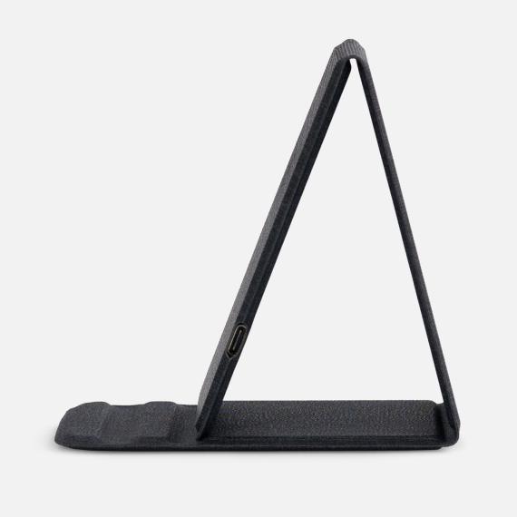 Подставка для смартфона с беспроводной зарядкой Kickstand, серая