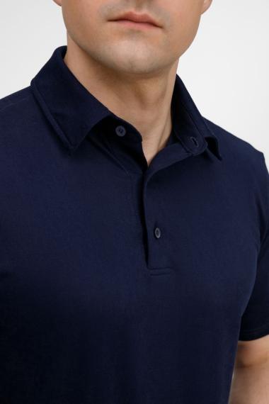 Рубашка поло унисекс Senti, темно-синяя, размер S