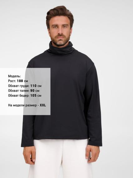 Лонгслив из бифлекса Morfiss, черный, размер M/L