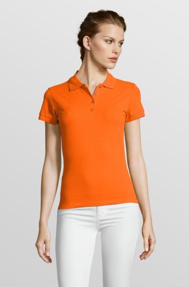 Рубашка поло женская People 210 оранжевая, размер S