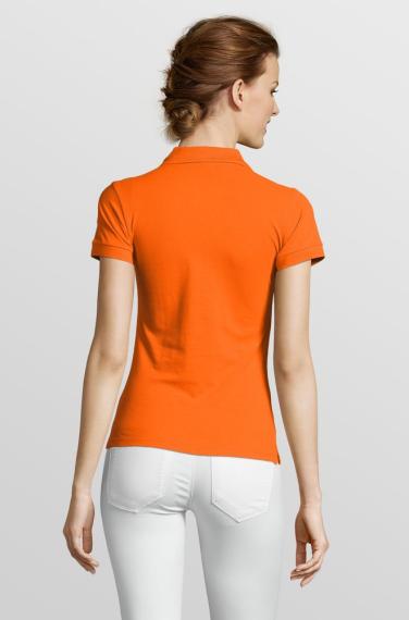 Рубашка поло женская People 210 оранжевая, размер S