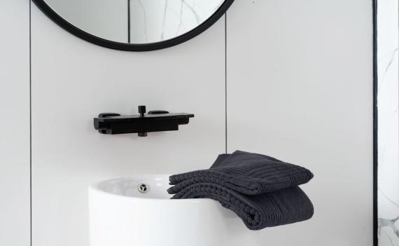 Полотенце Farbe, большое, темно-серое