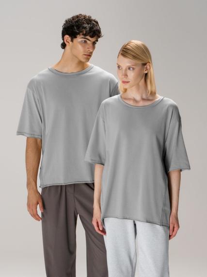 Футболка оверсайз унисекс Vozduh, светло-серая, размер M/L