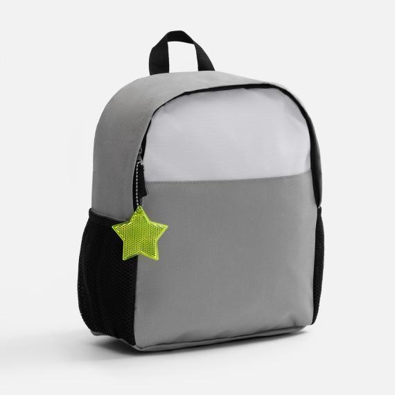 Пешеходный светоотражатель с цепочкой «Звезда», желтый неон