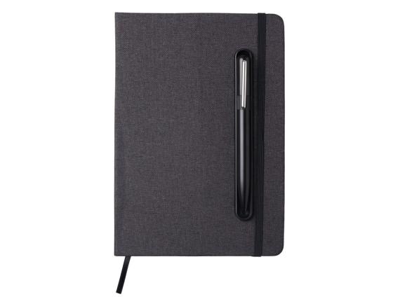 Блокнот А5 «NotaBene» с металлической шариковой ручкой и подставкой для телефона