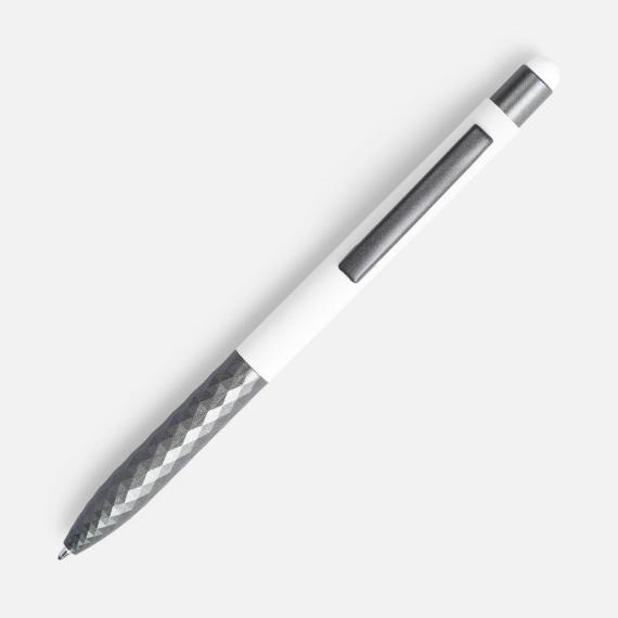 Ручка шариковая со стилусом Digit Soft Touch, белая