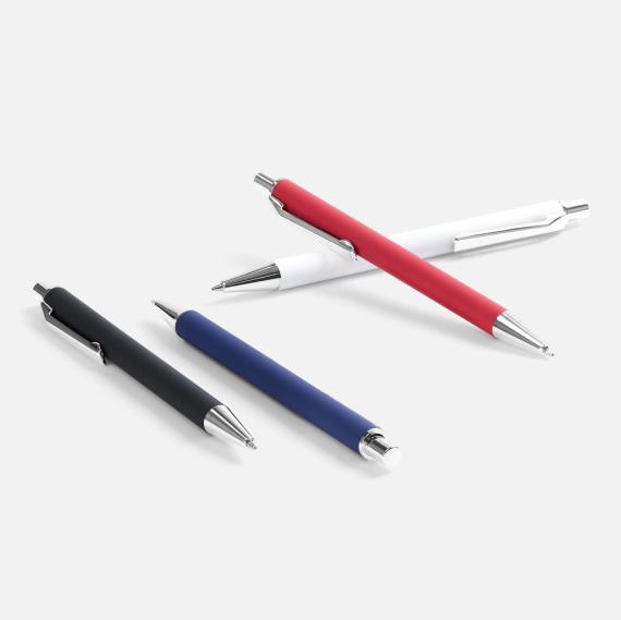 Ручка шариковая Lobby Soft Touch Chrome, черная