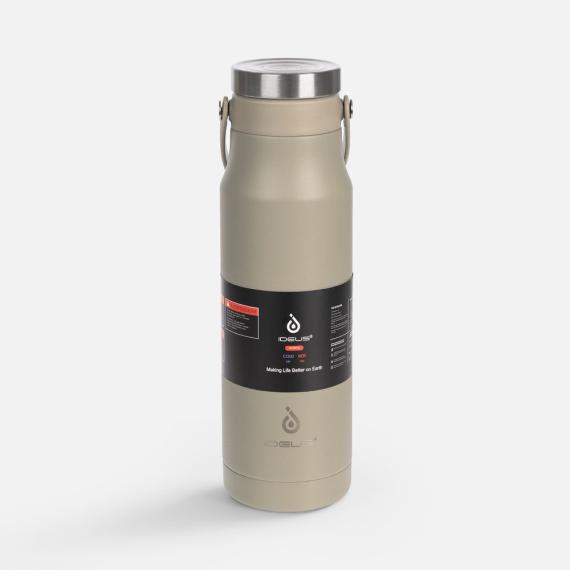 Термобутылка Tateyama, серо-бежевая