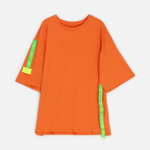 Футболка унисекс оверсайз Street Vibes, оранжевая, размер M/L