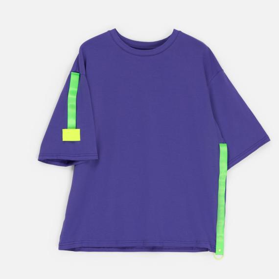 Футболка унисекс оверсайз Street Vibes, фиолетовая, размер M/L