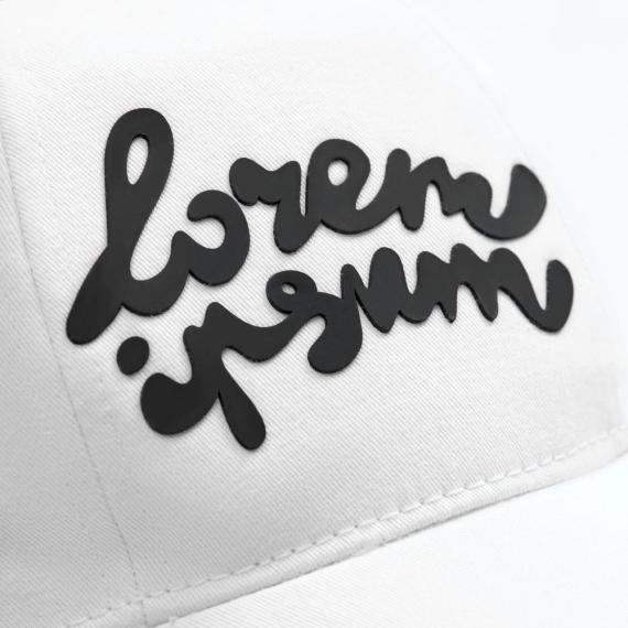 Бейсболка Canopy, белая с темно-синим кантом