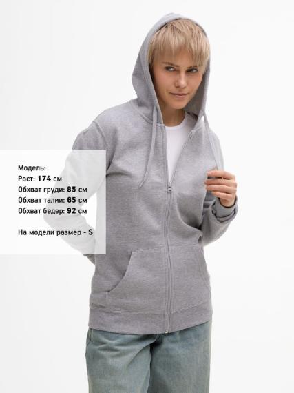 Толстовка унисекс Stone серый меланж, размер L