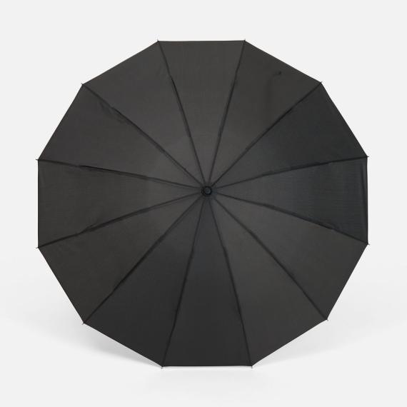 Зонт складной Skymate с УФ-защитой и ручкой-карабином, черный