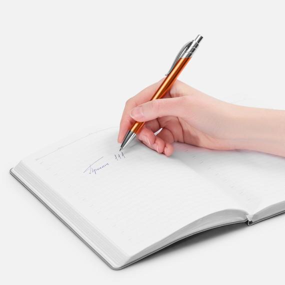 Ручка шариковая Underton Metallic, оранжевая