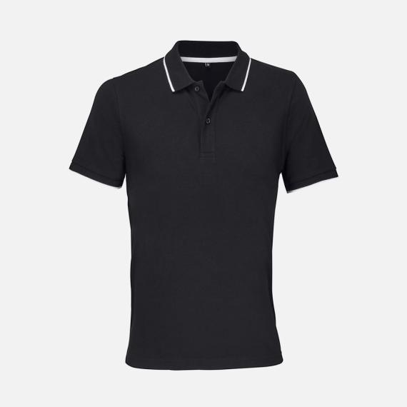 Рубашка поло унисекс Palermo, черная с белым, размер XS
