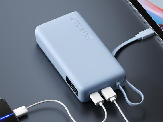 Внешний аккумулятор со встроенным кабелем Xiaomi 67W Power Bank (Integrated Cable), 20000 мАч