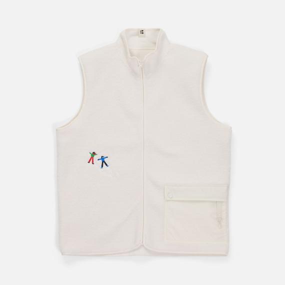 Жилет унисекс Oblako, молочно-белый, размер M/L